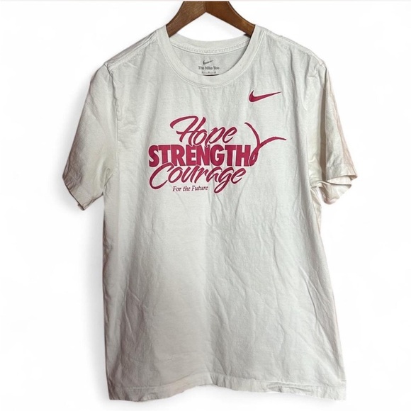 Nike Tops - Nike 100% cotton White & Pink T-Shirt